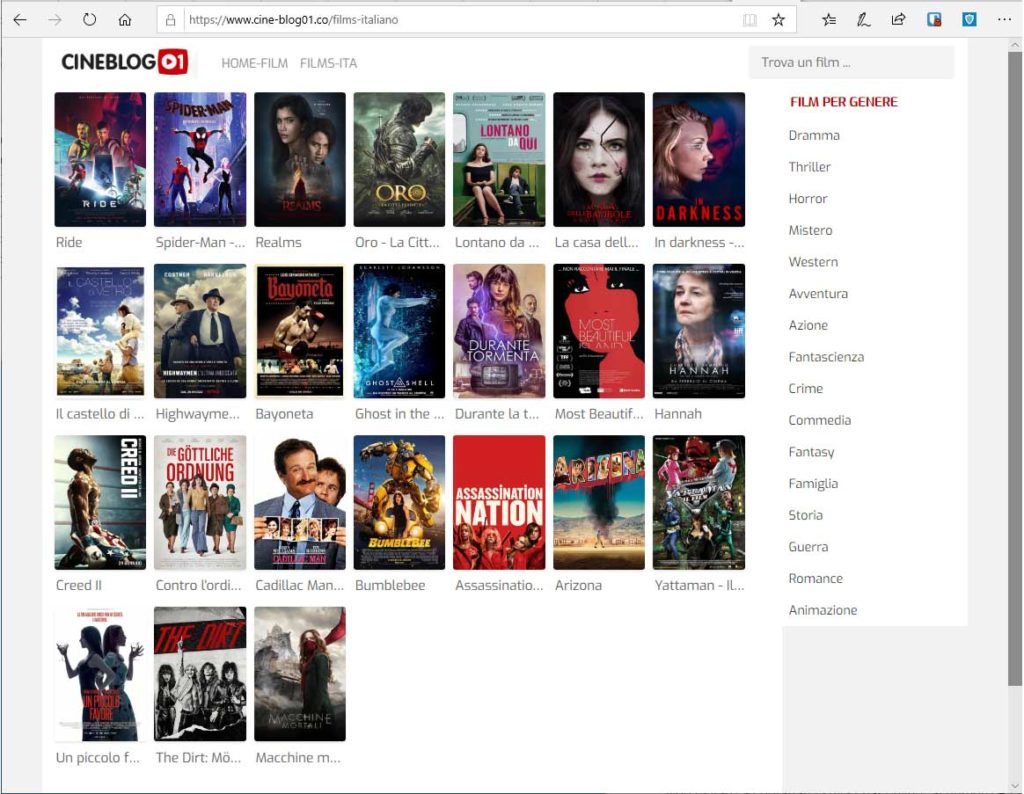 Film in streaming online