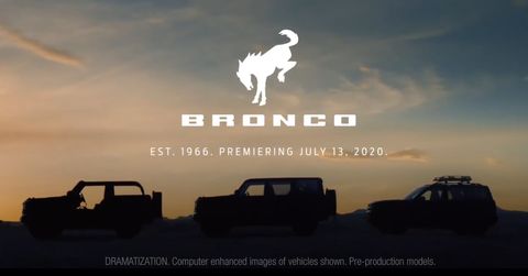 2021 screenshot di Ford Bronco