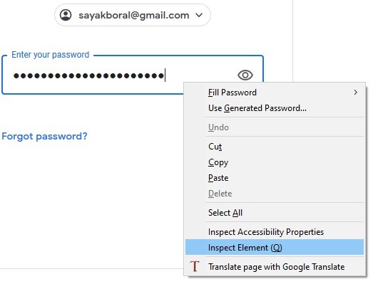 Passwords Browsers Dots Firefox Inspect Element