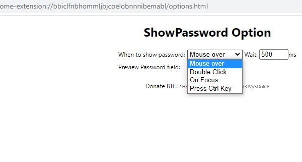 Password Browser Puntini Chrome Showpassword Impostazioni