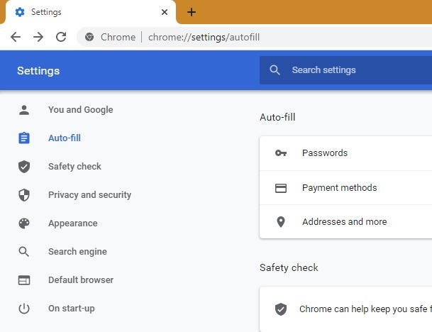 Password Browser Punti Chrome Autofill