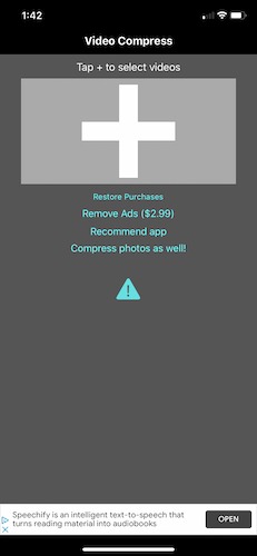 How To Compress Videos Iphone Plus Button