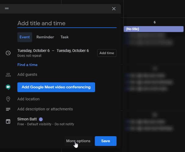Allegati di Google Calendar Altre opzioni Google Calendar Attachments More Options
