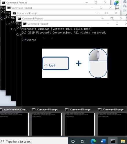 Istanze Windows Shift Mouseclick