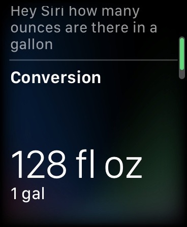 How To Use Siri Apple Watch Ounces Gallon