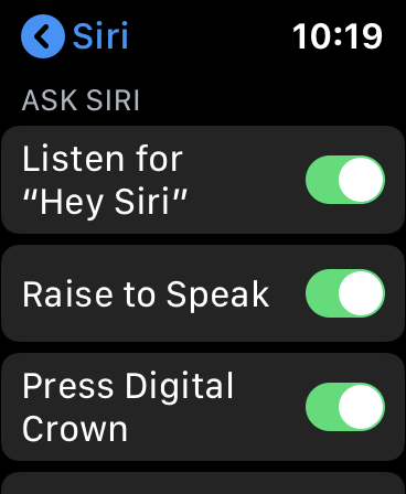 How To Use Siri Apple Watch Settings