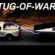 Guarda Tiny Tesla Cybertruck battere Ford F-150 in Tug Of War: Ram Crushes Both