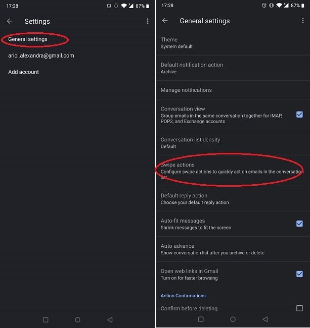 Sette funzioni di Gmail meno conosciute azioni di scorrimento Seven Lesser Known Gmail Features Swipe Actions