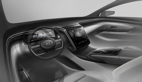 Foto teaser della Hyundai Tucson del 2022 2022 hyundai tucson teaser photos