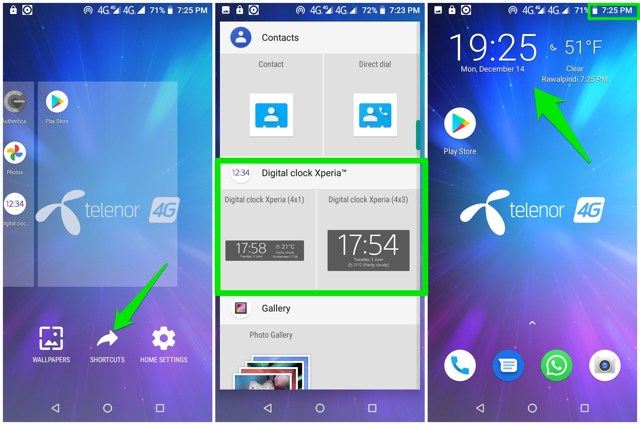 Posiziona il widget sulla schermata iniziale