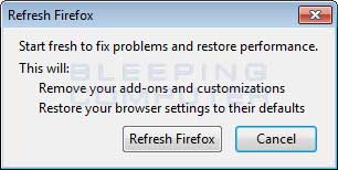 Conferma aggiornamento Firefox