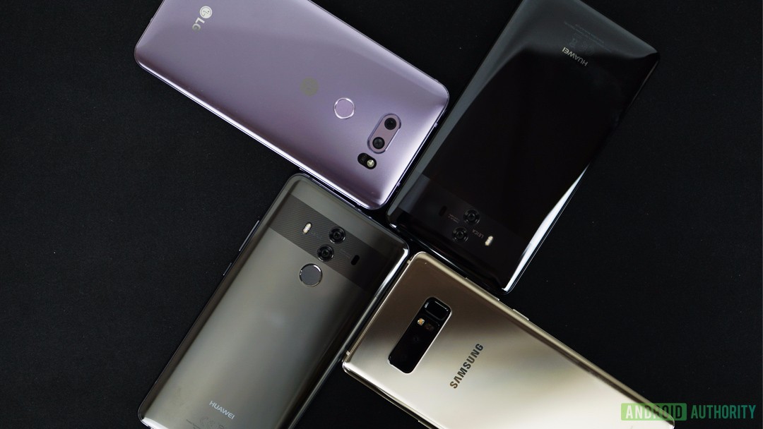 Huawei Mate 10 Pro, Mate 10, Galaxy Note 8, LG V30